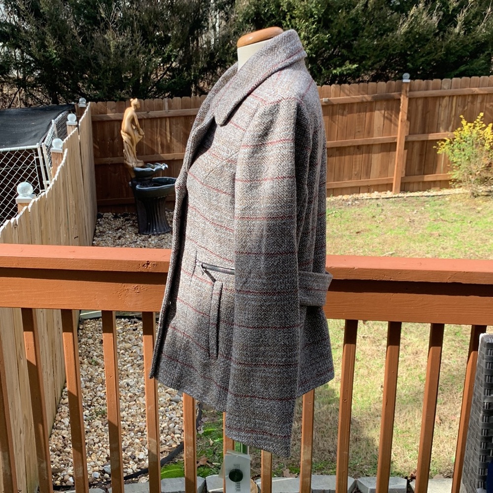 MARALYN & ME Juniors' Notched-Collar Double-Breasted Peacoat - Medium - Picture 8 of 11